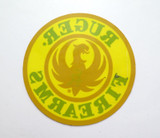 Vintage Yellow and Red Ruger Firearms Sticker x 1