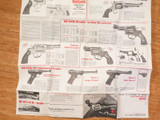 Large Ruger 1980 Catalog of Ruger Firearms Poster. Rifle, Revolvers, Pistols