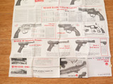 Large Ruger 1982 Catalog of Ruger Firearms Poster. Rifle, Revolvers, Pistols