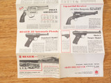 Large Ruger 1975 Catalog of Ruger Firearms Poster. Rifle, Revolvers, Pistols