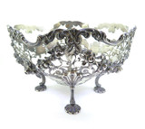 Antique Decorative Black Starr & Frost Sterling Silver Footed Stand 301g