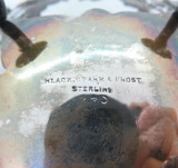 Antique Decorative Black Starr & Frost Sterling Silver Footed Stand 301g