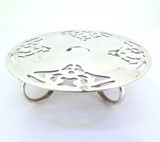 Vintage Pretty Pierced Out Silverplate Teapot Stand Diameter 11cm 109g