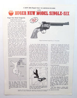Vintage Printed Article on the Ruger Single-Six Revolver from American Rifleman