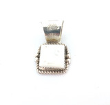 Handmade Sterling Silver & Square Howlite pendant 5.6g