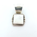 Handmade Sterling Silver & Square Howlite pendant 5.6g