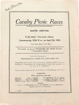 Super Rare WW2 1943 “Cavalry Picnic Races” Northern Territory POW Fundraiser
