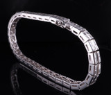 4.08ct H VS Baguette Diamond Set 18ct Gold Articulated Bracelet 18cm Val $21,030