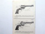 1976 Instruction Manual for Ruger Blackhawk and Super Blackhawk Revolver.