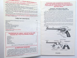 1988 Instruction Manual for Ruger Super Redhawk Double-Action Revolver