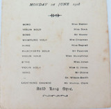 RARE June 1908, Canadian Australian Line RMS “Manuka” Concert Programme