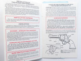 1985 Instruction Manual Old Model Revolvers Rugers Equipped with Conversion Kit