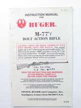 1985 Instruction Manual for Ruger M-77 Bolt Action Rifle