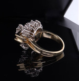 A Vintage 18ct Yellow Gold 2.40cttw Diamond Cluster Ring Size M1/2 Val $15500