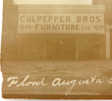 1908 USA RPPC Photo Postcard. Flooded Culpeppers Bros Furniture Store, Augusta.