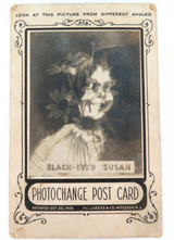 Hard to get in Australia ! 1906 Hologram Photochange Postcard. Black-Eyed Susan.