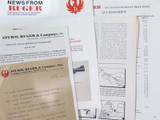 Large group lot Vintage Ruger Newsletter, Mailouts etc. Most in orig envelopes