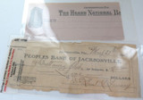 Selection of 12 Jacksonville, Florida, USA Bank Checks. Most 1911 - 1915
