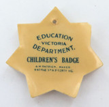 Rare 1919 Victorian Education Dept. “Childrens Flower Day” Celluloid badge.