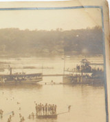 1915 USA RPPC Real Photo Postcard. Bathing at Arnolds Park, Iowa.