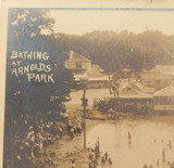 1915 USA RPPC Real Photo Postcard. Bathing at Arnolds Park, Iowa.