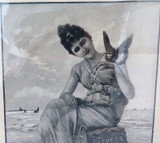 1895 Large Advert - The Graphic “Leisure & Her Cherub” Monkey Brand Brookes Soap