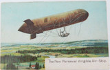 1900 - 1910 Unused Airship Postcard. The New Parseval Dirigible Airship