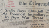 Brisbane Telegraph Newspaper 29/10/1946 Will Bradman Play Stalin Flays Churchill