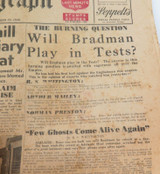 Brisbane Telegraph Newspaper 29/10/1946 Will Bradman Play Stalin Flays Churchill