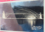Montage 4 Vintage Real Photo Postcards Sydney Harbour Bridge.