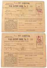 WW2 2 x Consecutive Running USA War Ration Books No. 3 526070 & 526071