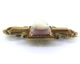 Vintage 10ct Rose/Yellow Gold & Centurion Cameo Portrait Bar Brooch/Pendant 9.9g