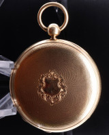 Antique M J Tobias Liverpool 18ct Gold Slim Mens 52mm Pocket Watch - Serviced