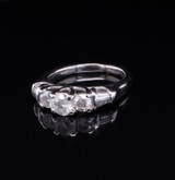 Vintage 1.08cttw Diamond Set 14ct White Gold Ring Size K1/2 Val $5820