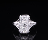 Antique Old Cut 0.40ct Diamond 18ct White Gold Ring Size K1/2 Val $4020