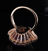 Beautiful Amethyst & 1.06ct Diamond Set 14ct Gold Ring Size L Val $6850
