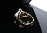 Vintage Heart Diamond Halo 18ct 2 Tone Gold Ring Sz M1/2 Val $12,300