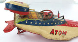 1950s Super Rare Japanese Japan Marusan Toys SAN Tinplate “ATOM” Speedboat.