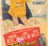 Rare 1958 Orson Welles, Charlton Heston "Touch of Evil” Australian Movie Poster.