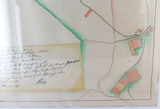 RARE 1886 Large Framed Colonial Map, Sydney Settlement in 1792 by William Dawes.