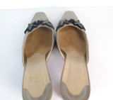 Christian Louboutin Boudoir Raso Grey Satin Heels, size 39.5 EU / 8.5 AU