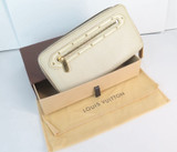 Louis Vuitton Studded Cream Coloured Suhali Zippy Wallet Purse in original box