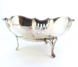 Antique 1915 Birmingham Sterling Silver Pierced Footed Dish Levi & Salaman 126.g