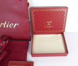 Must de Cartier Red Gift Box with Authenticity Card, Retail Gift Bag & Ribbon