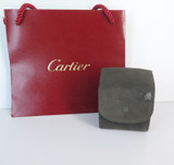 Cartier Grey Felt Travel Watch Pouch Box with Retail Gift Bag #1