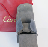 Cartier Grey Felt Travel Watch Pouch Box with Retail Gift Bag #2