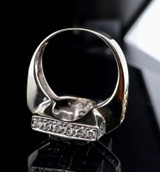 Vintage 1.43cttw Diamond Set 14ct White Gold Cocktail Ring Size L1/2 Val $8130