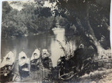 1914 Malaysia. Large Photo Gelatin Print Pahang River, Kuala Lipis. Details Rear