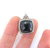 David Yurman Albion Pendant Enhancer with Amethyst / Hematite & Diamonds 9.8g