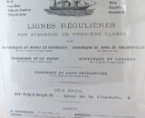 RARE Large c1878 French / France Shipping Steamer Line Advert COMPAGNIE GENERALE